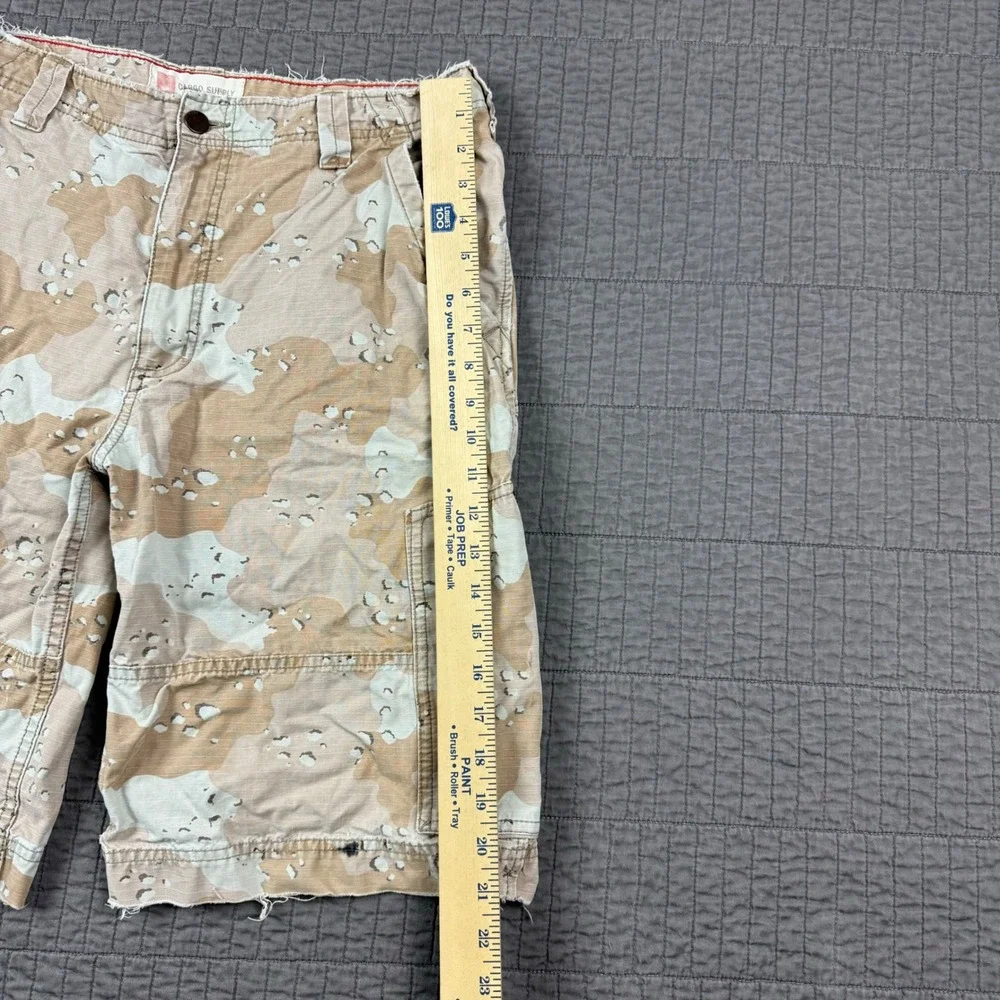 Y2K Mossimo Shorts Men 31 Chocolate Chip Camo Cargo Baggy 12